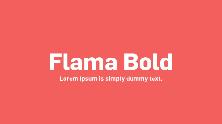 Flama Bold Font