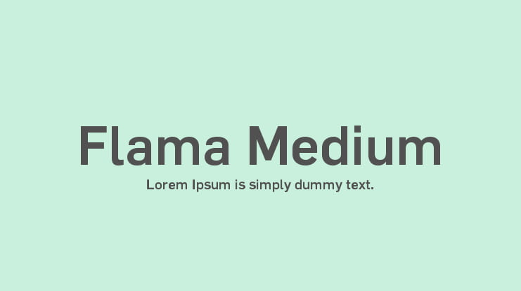 Flama Medium Font