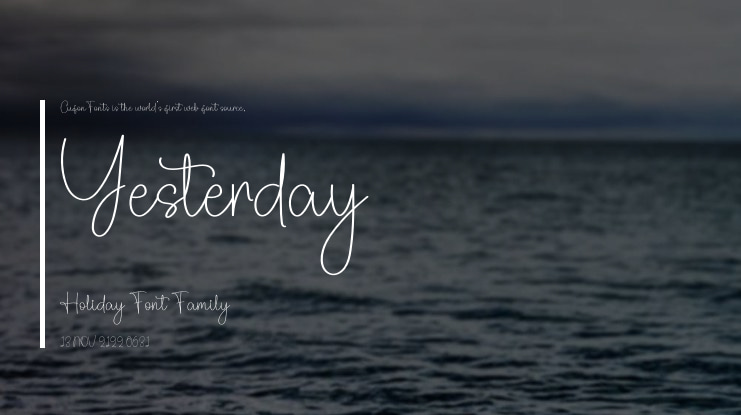 Yesterday Holiday Font