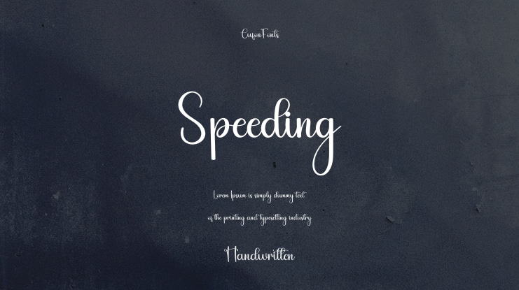Speeding Font