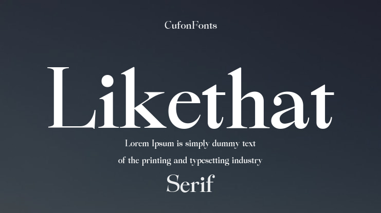 Likethat Font Family