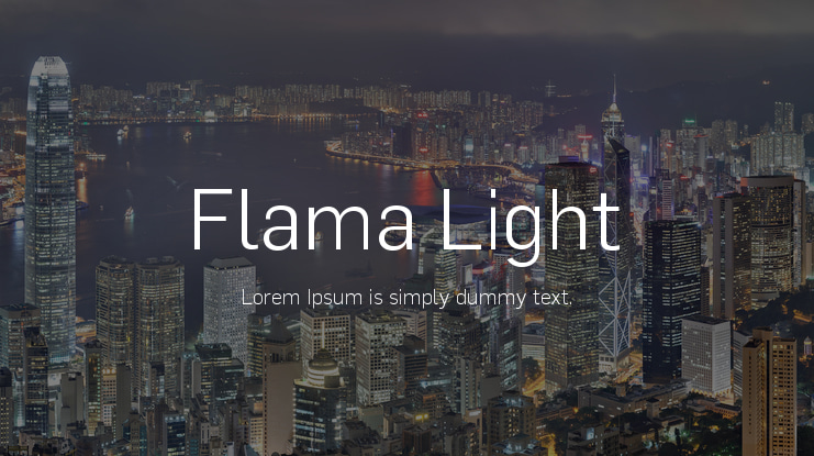 Flama Light Font