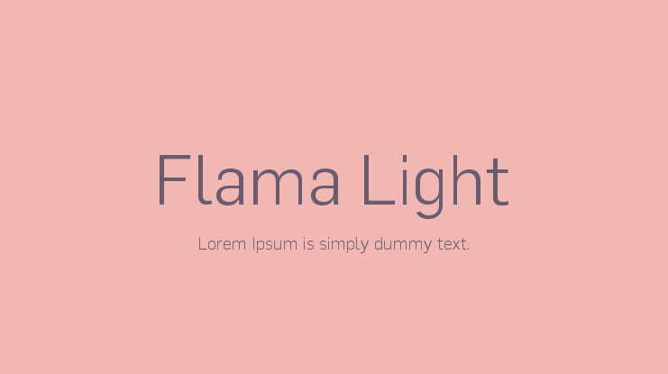 Flama Light Font
