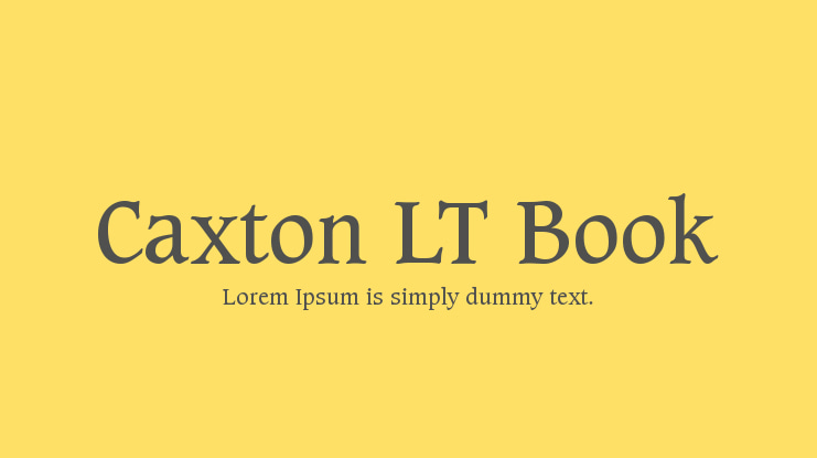 Caxton LT Book Font