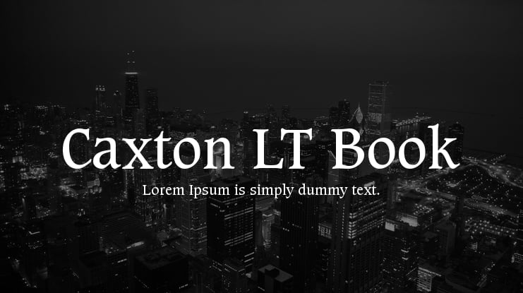 Caxton LT Book Font
