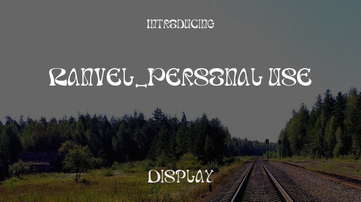 Ranvel_Personal use Font