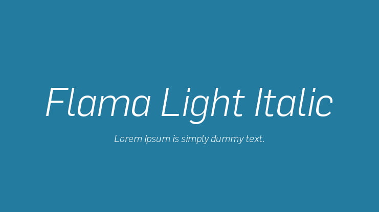 Flama Light Italic Font