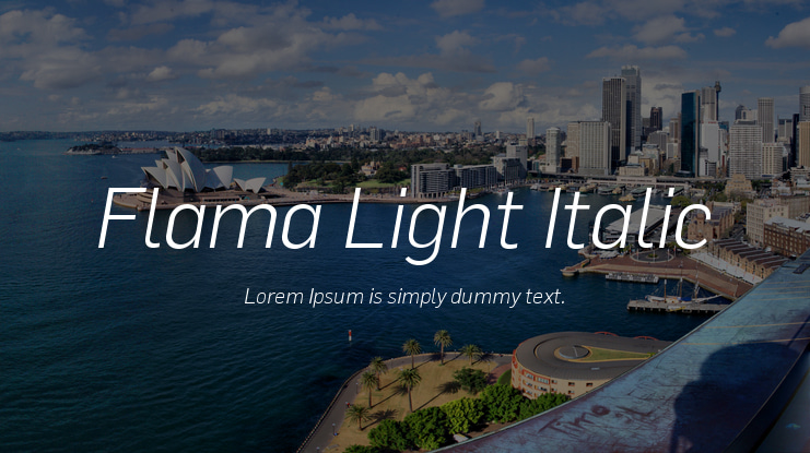 Flama Light Italic Font