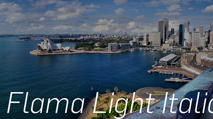 Flama Light Italic Font