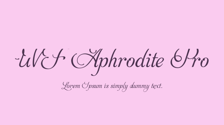 UVF Aphrodite Pro Font