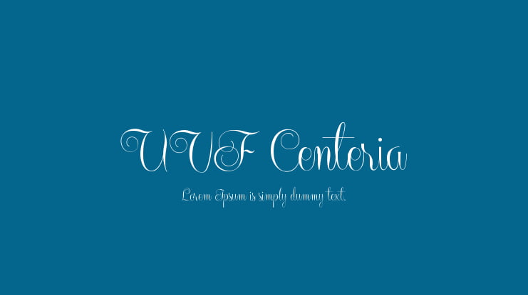 UVF Centeria Font
