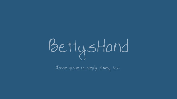 BettysHand Font