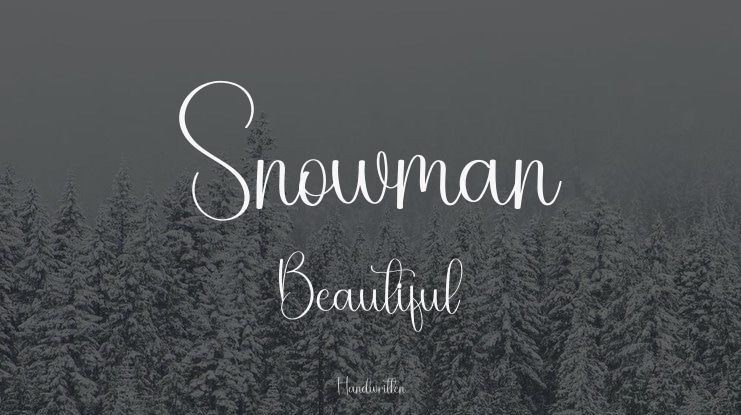 Snowman Beautiful Font