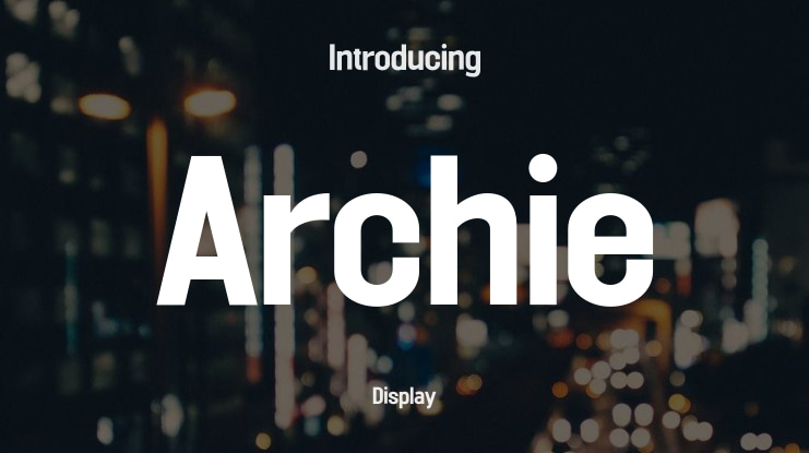Archie Font Family