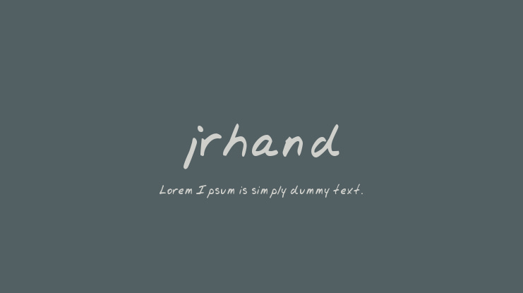 jrhand Font