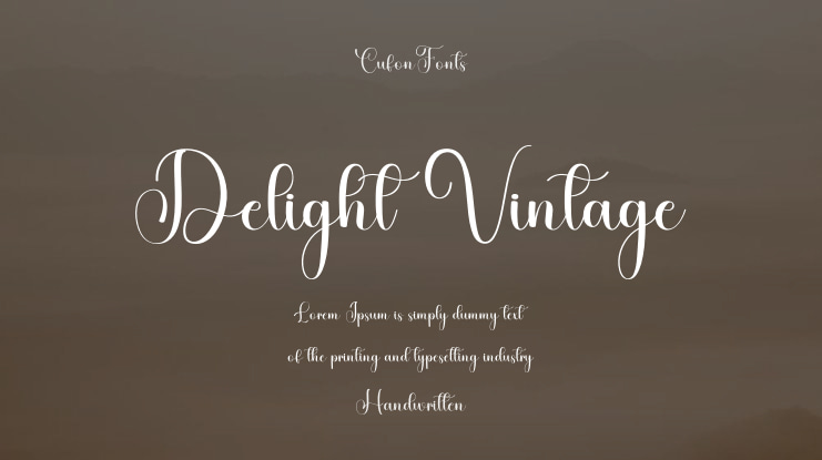 Delight Vintage Font
