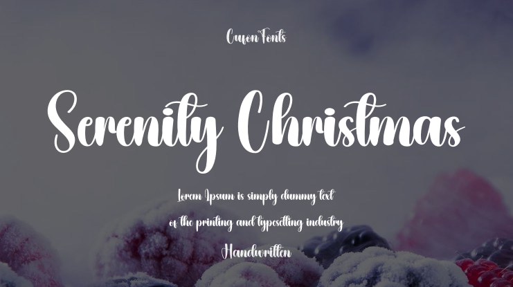 Serenity Christmas Font