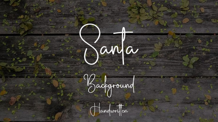 Santa Background Font
