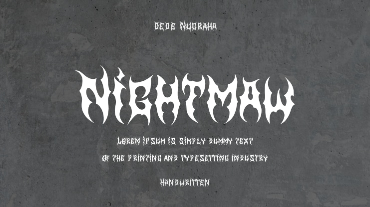 Nightmaw Font