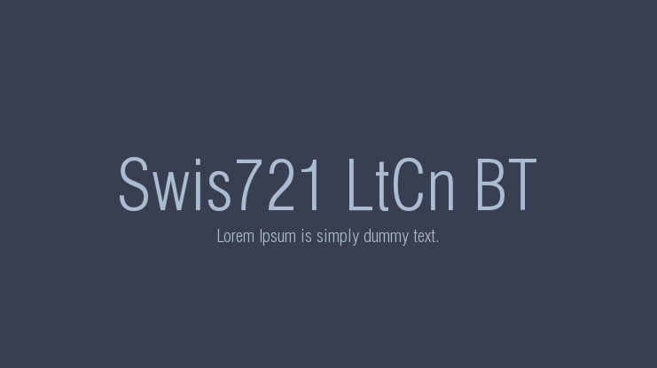 Swis721 LtCn BT Font