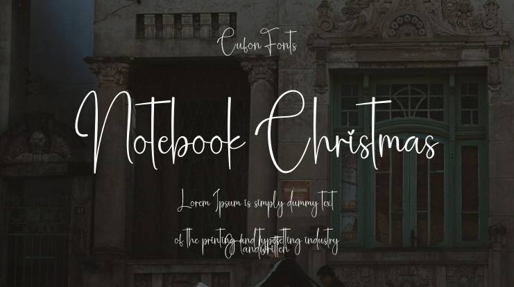 Notebook Christmas Font