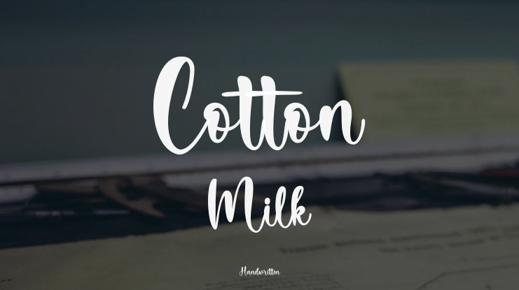 Cotton Milk Font