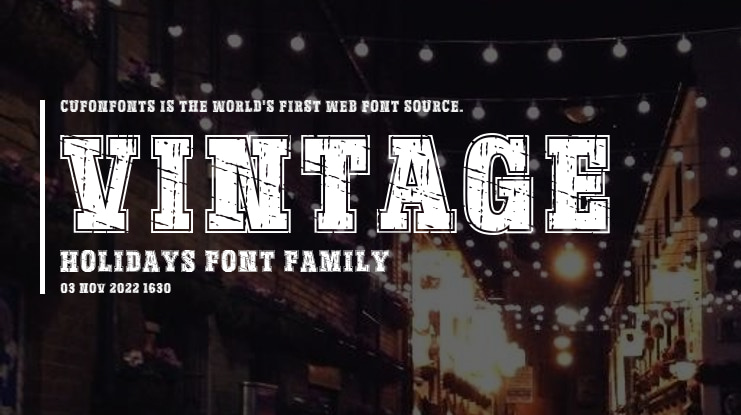 Vintage Holidays Font