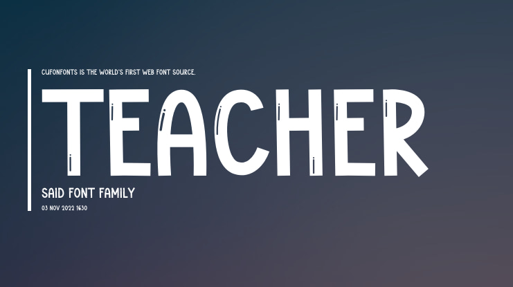 Teacher Said Font