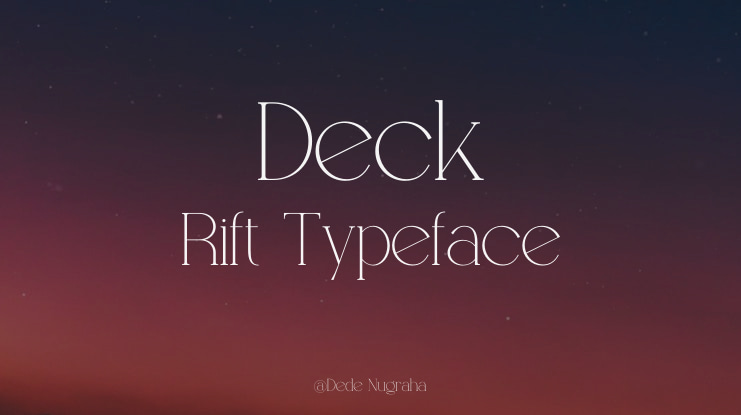 Deck Rift Font