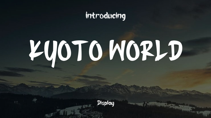 KYOTO WORLD Font