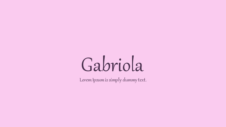 Gabriola Font