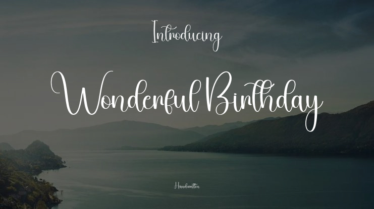 Wonderful Birthday Font