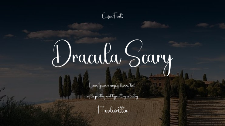 Dracula Scary Font