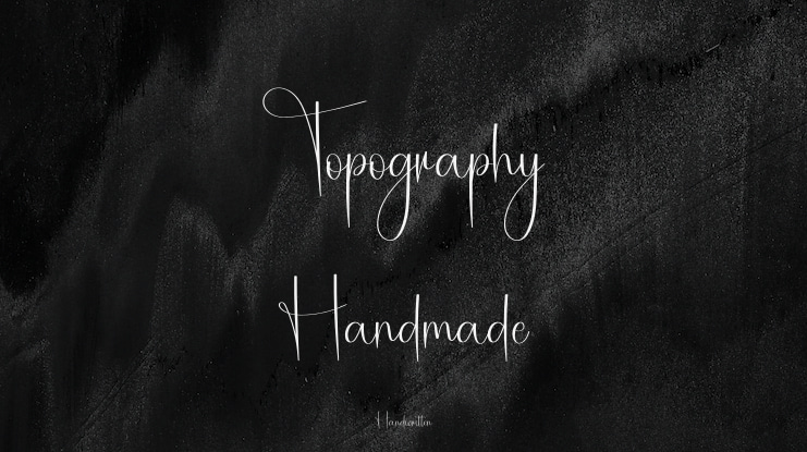 Topography Handmade Font