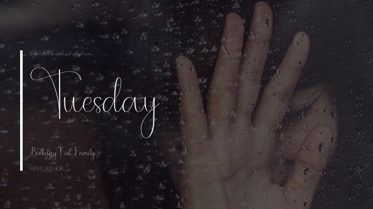 Tuesday Birthday Font