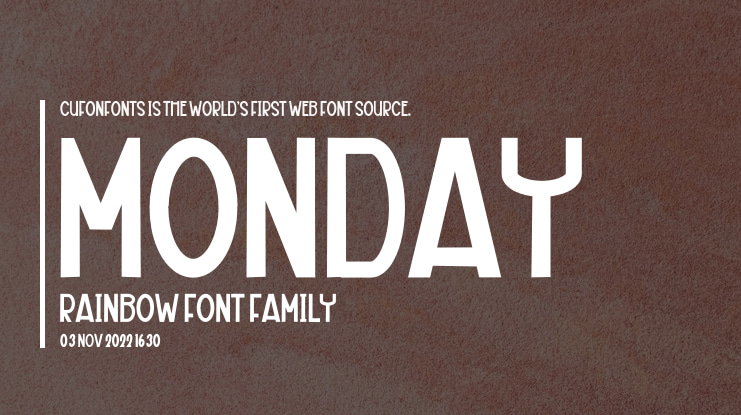 Monday Rainbow Font