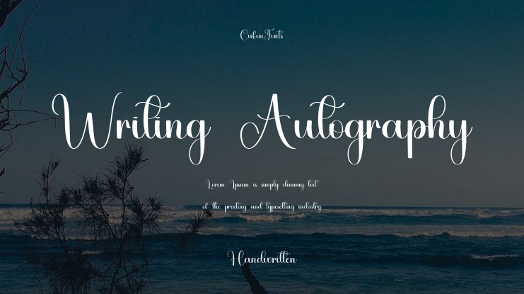 Writing Autography Font