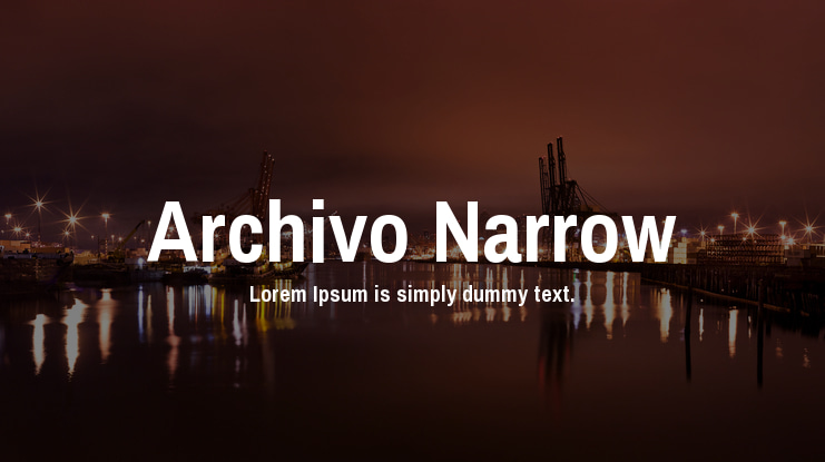 Archivo Narrow Font Family