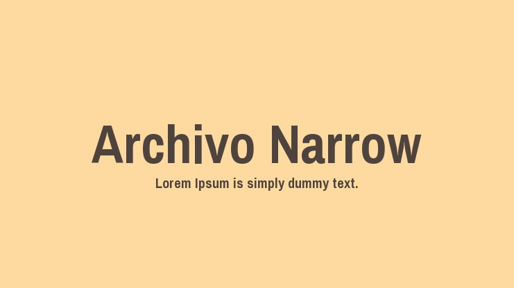 Archivo Narrow Font Family
