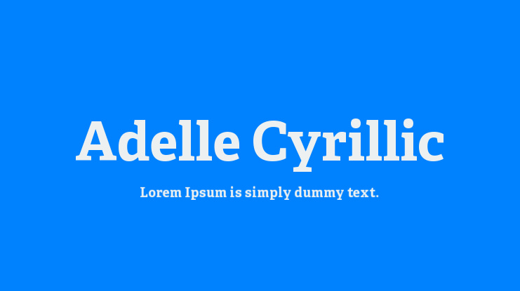 Adelle Cyrillic Font Family