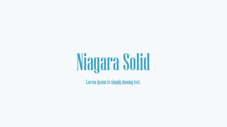 Niagara Solid Font
