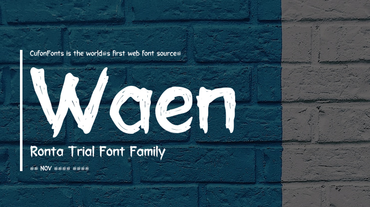 Waen Ronta Trial Font