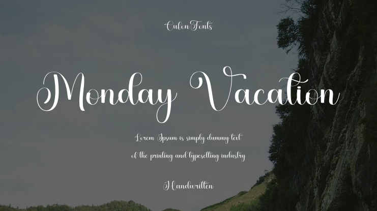Monday Vacation Font
