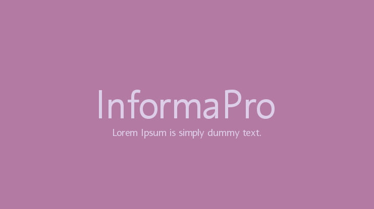 InformaPro Font Family
