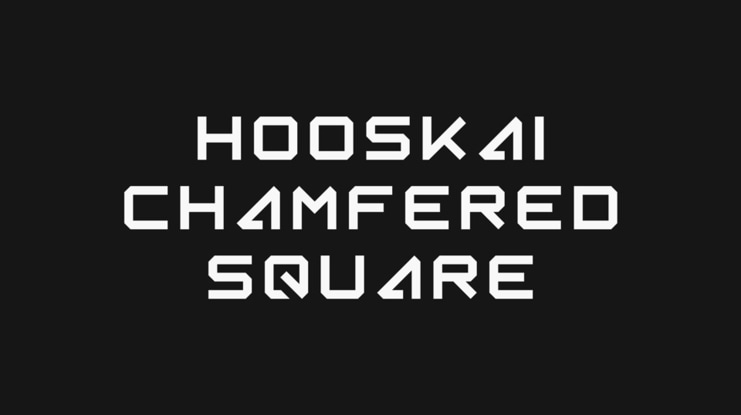 Hooskai Chamfered Square Font