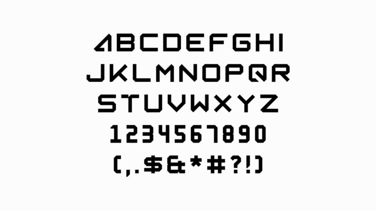 Hooskai Chamfered Square Font