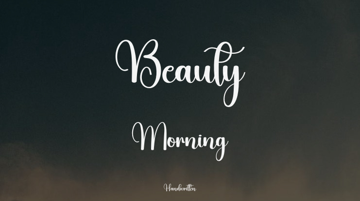 Beauty Morning Font