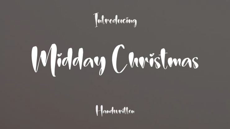 Midday Christmas Font