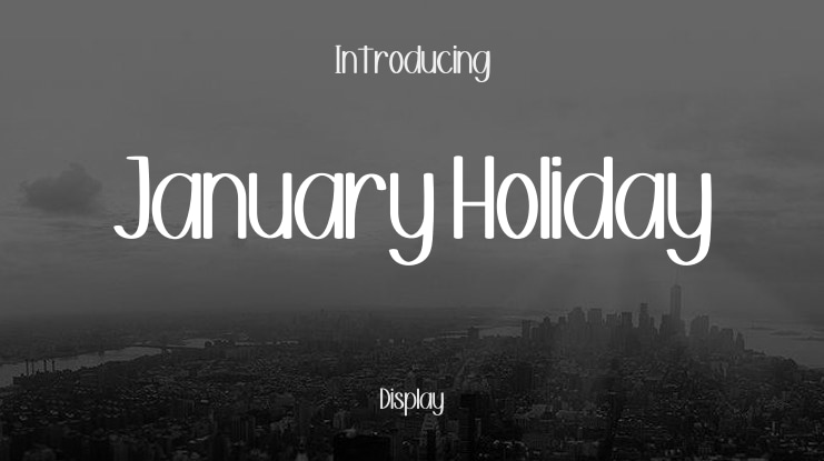 January Holiday Font