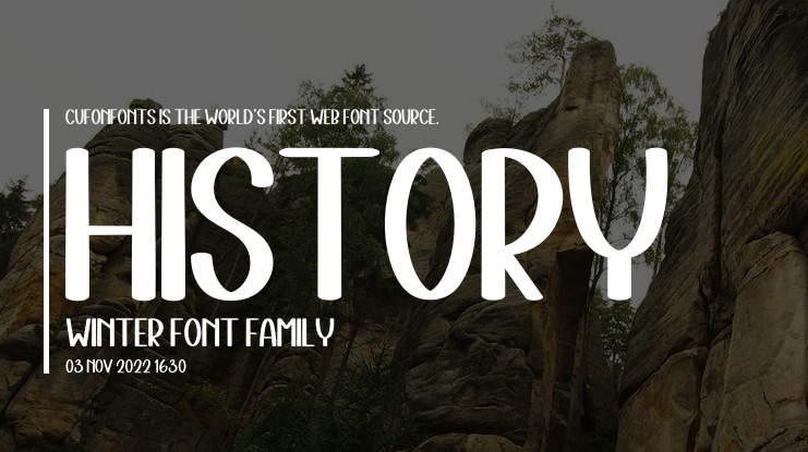 History Winter Font